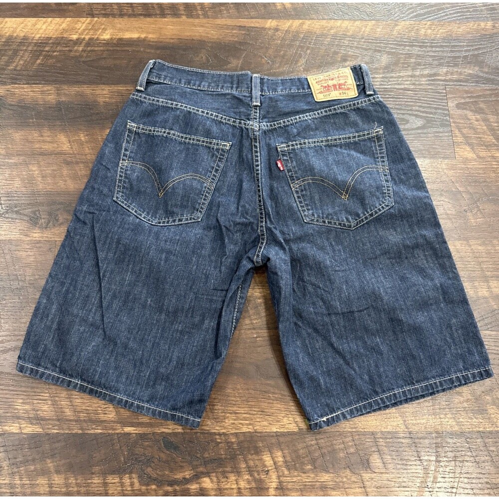 Levi's 569 Loose Straight Fit Denim Shorts Men's Sz 34 Jorts EUC Batwing